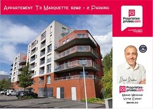 t3 à la vente -   59520  MARQUETTE LEZ LILLE, surface 62 m2 vente t3 - UBI439626098